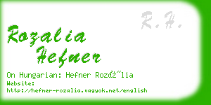 rozalia hefner business card